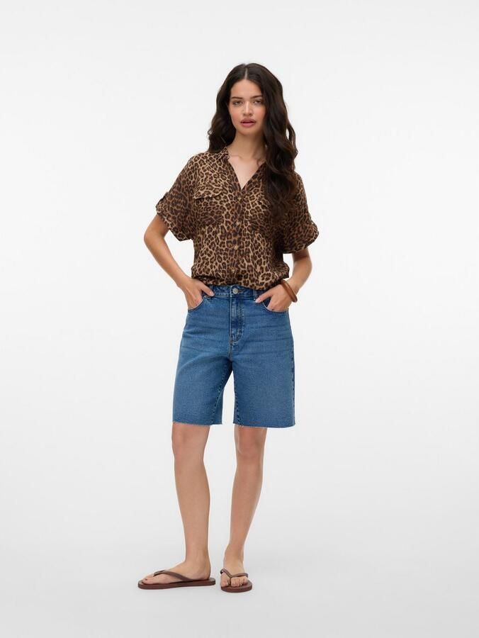 Vero Moda Regular fit overhemdblouse van pure viscose model 'BUMPY' - Foto 5