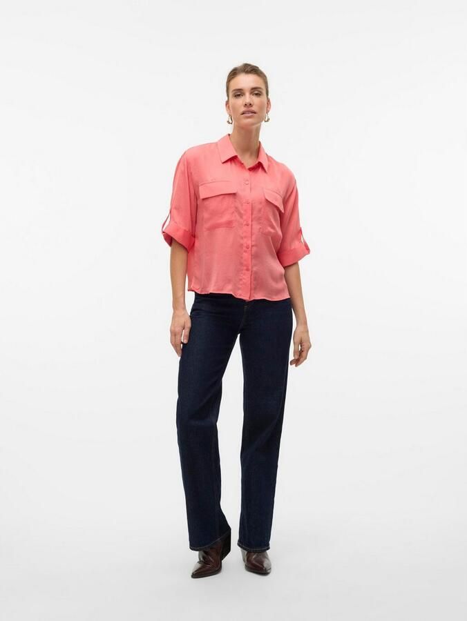 Vero Moda Blouse met korte mouwen VMFABIANA 3 4 SHIRT VMA NOOS - Foto 3