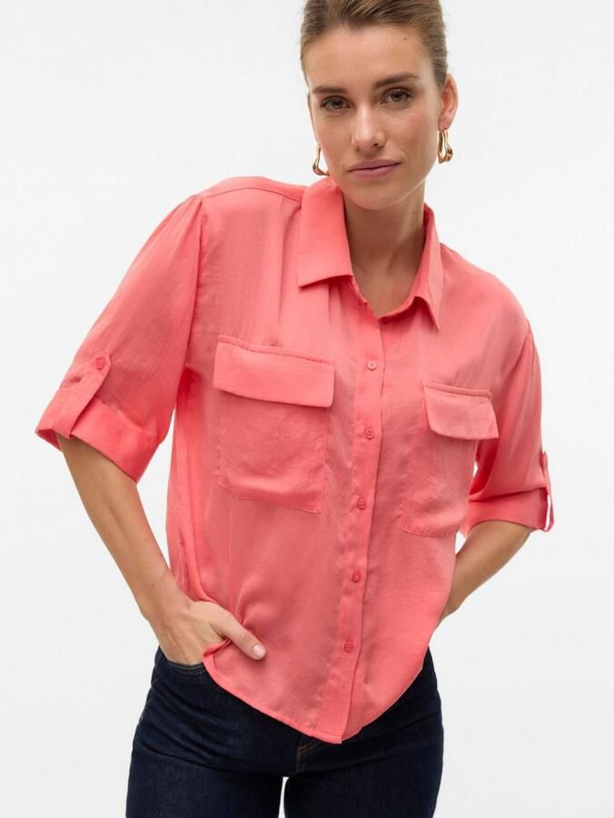 Vero Moda Blouse met korte mouwen VMFABIANA 3 4 SHIRT VMA NOOS - Foto 4