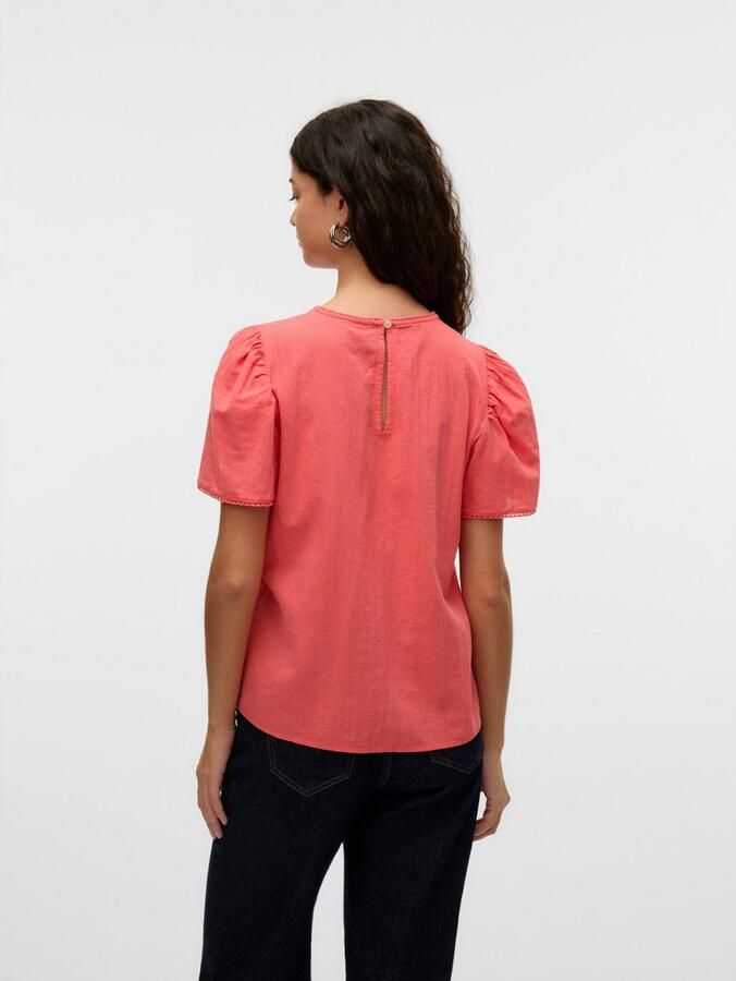 Vero Moda Blouse met korte mouwen VMPRETTY SS TOP WVN GA NOOS - Foto 6