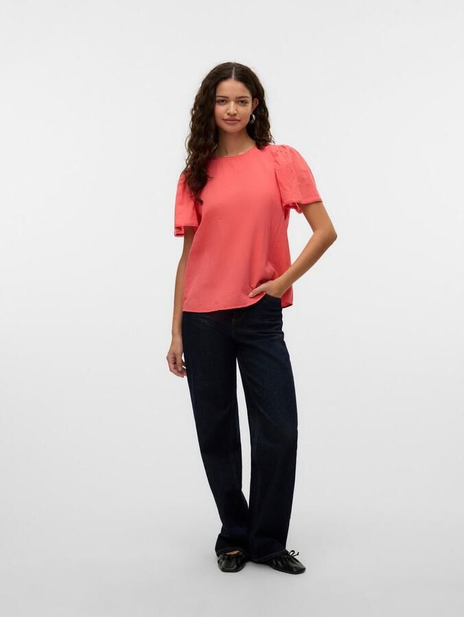 Vero Moda Blouse met korte mouwen VMPRETTY SS TOP WVN GA NOOS - Foto 3