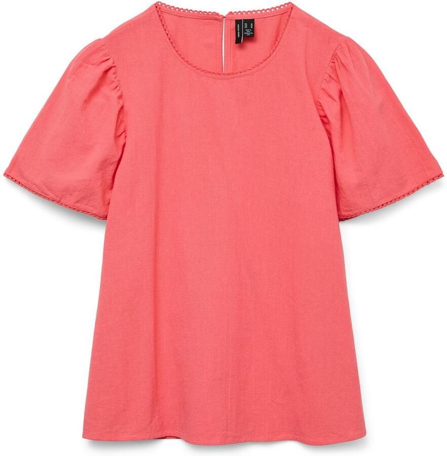 Vero Moda Blouse met korte mouwen VMPRETTY SS TOP WVN GA NOOS