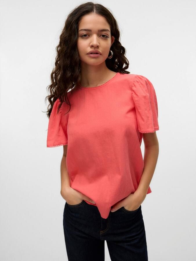 Vero Moda Blouse met korte mouwen VMPRETTY SS TOP WVN GA NOOS - Foto 4