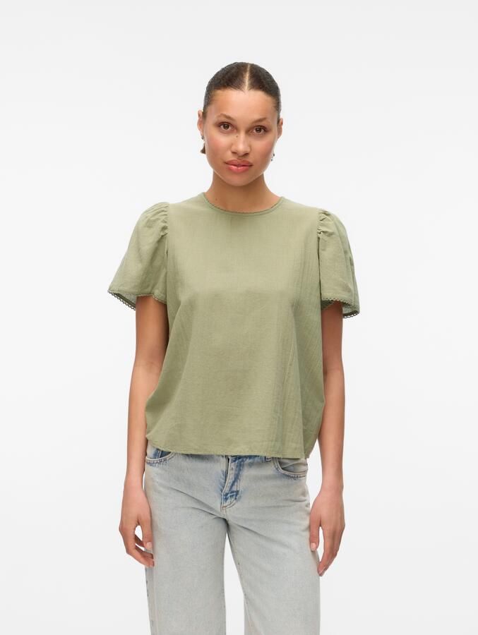 Vero Moda Blouse met korte mouwen VMPRETTY SS TOP WVN GA NOOS - Foto 2
