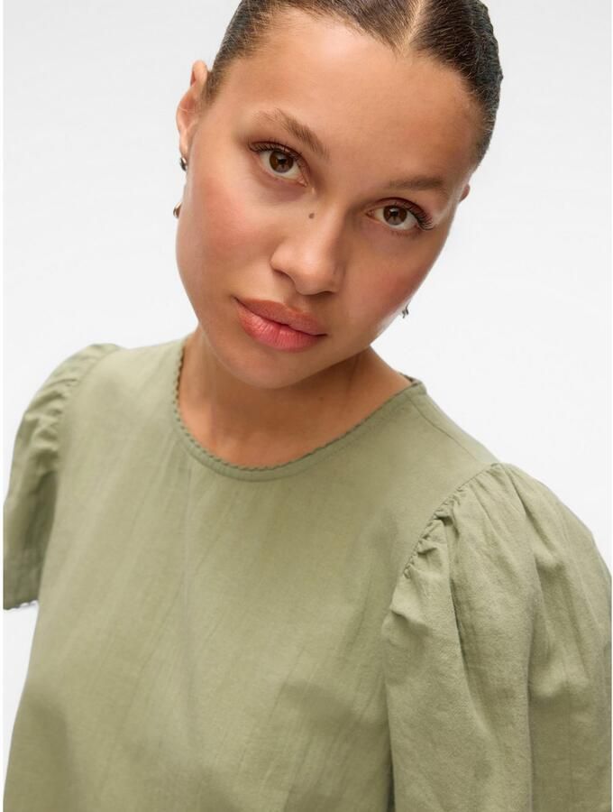 Vero Moda Blouse met korte mouwen VMPRETTY SS TOP WVN GA NOOS