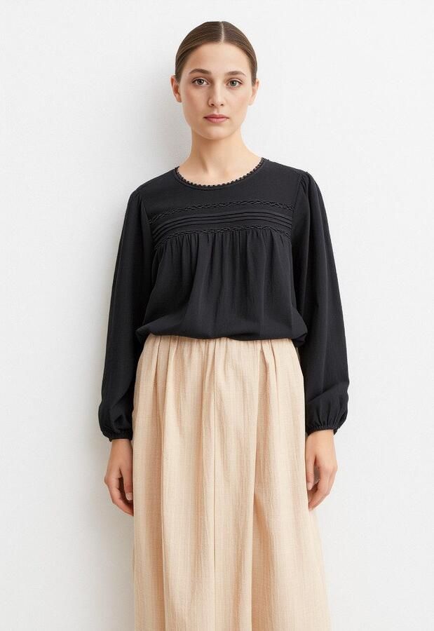 Vero Moda Blouse met lange mouwen VMDEBBIE LS PLEAT TOP WVN GA NOOS - Foto 2