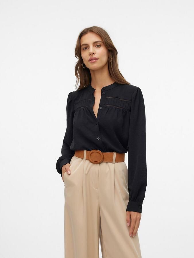 Vero Moda Blouse met lange mouwen VMEMMA LS LACE SHIRT WVN GA NOOS - Foto 3
