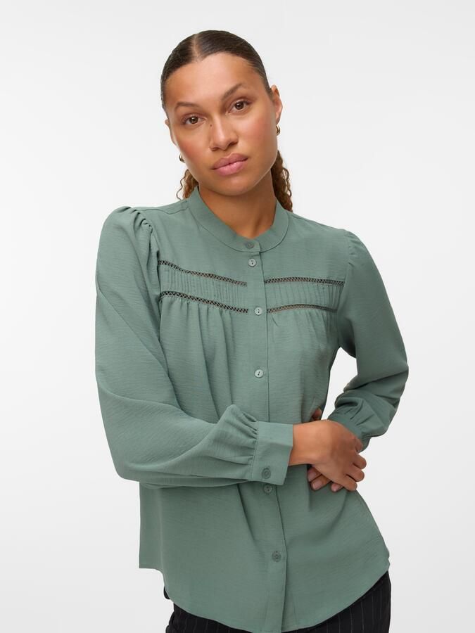 Vero Moda Blouse met lange mouwen VMEMMA LS LACE SHIRT WVN GA NOOS - Foto 4