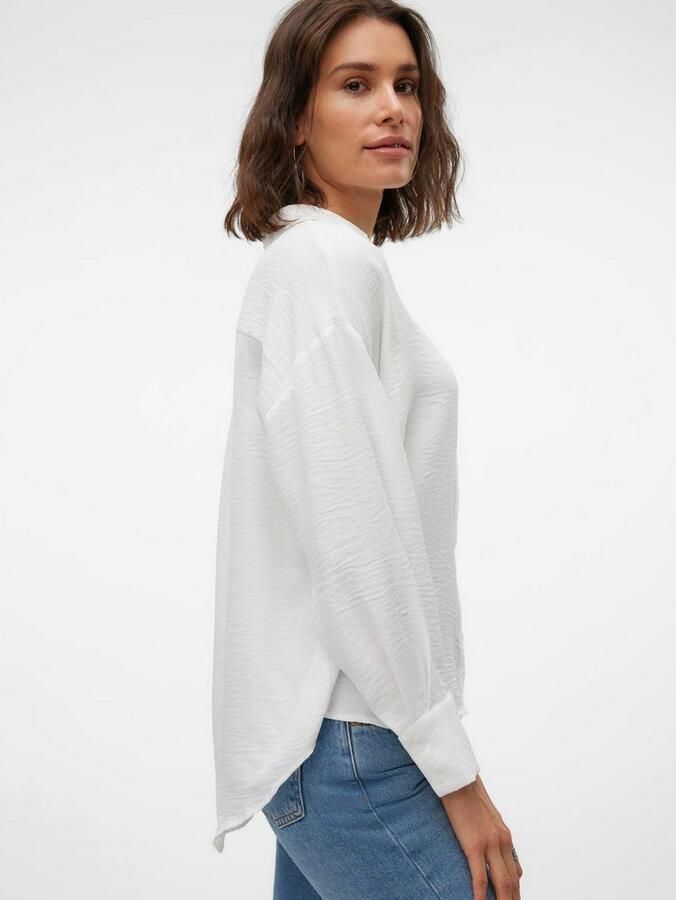 Vero Moda Blouse met lange mouwen VMMELANEY QUEENY LS SHIRT WVN NOOS - Foto 4