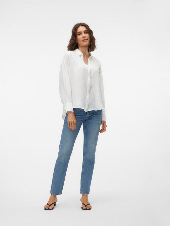 Vero Moda Blouse met lange mouwen VMMELANEY QUEENY LS SHIRT WVN NOOS - Foto 5