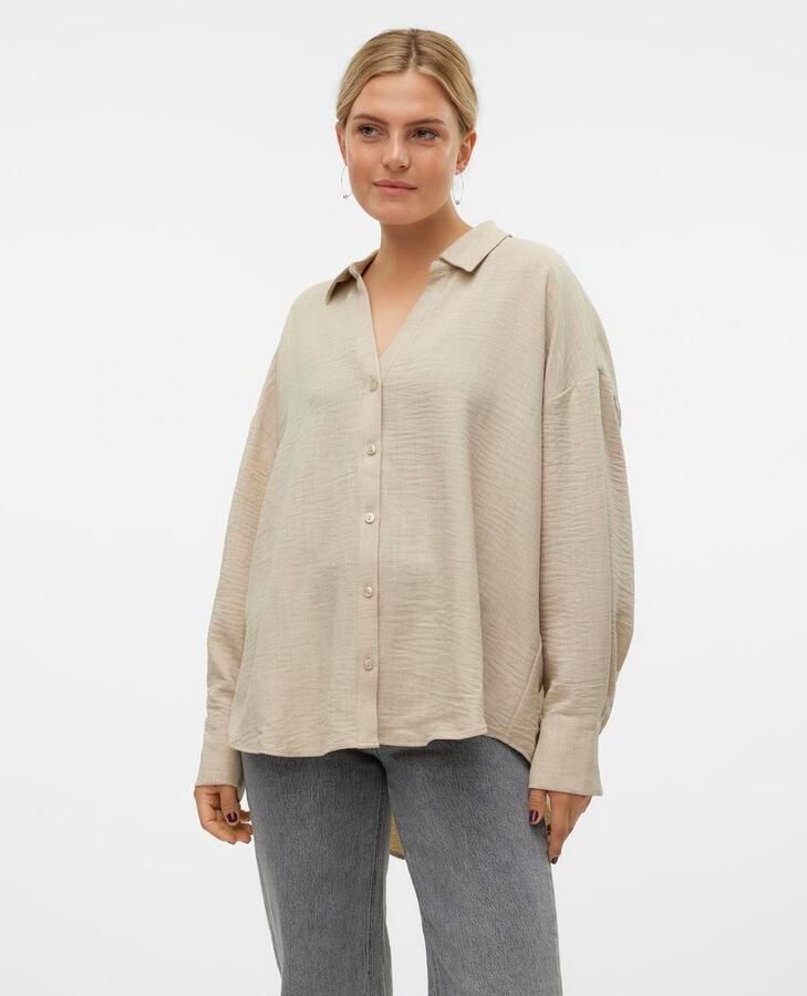 Vero Moda Blouse met lange mouwen VMMELANEY QUEENY LS SHIRT WVN NOOS - Foto 6