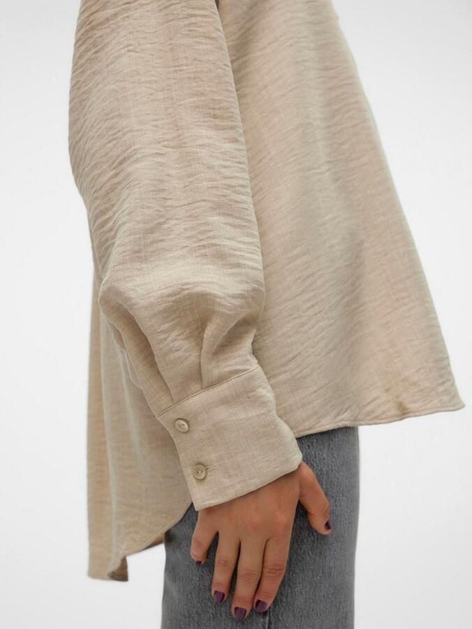 Vero Moda Blouse met lange mouwen VMMELANEY QUEENY LS SHIRT WVN NOOS - Foto 3