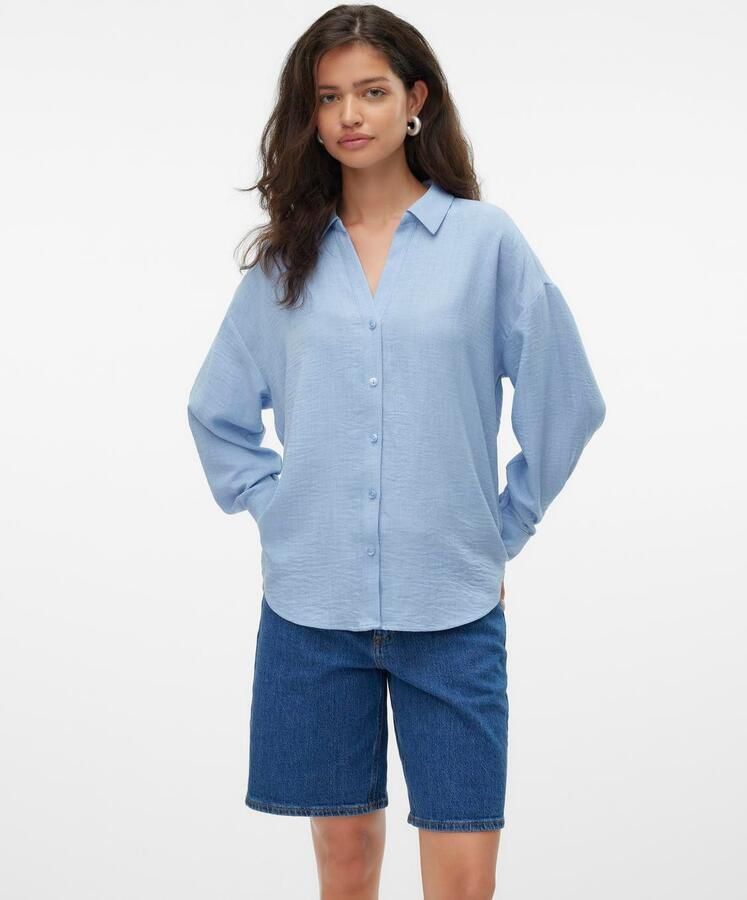 Vero Moda Blouse met lange mouwen VMMELANEY QUEENY LS SHIRT WVN NOOS - Foto 7