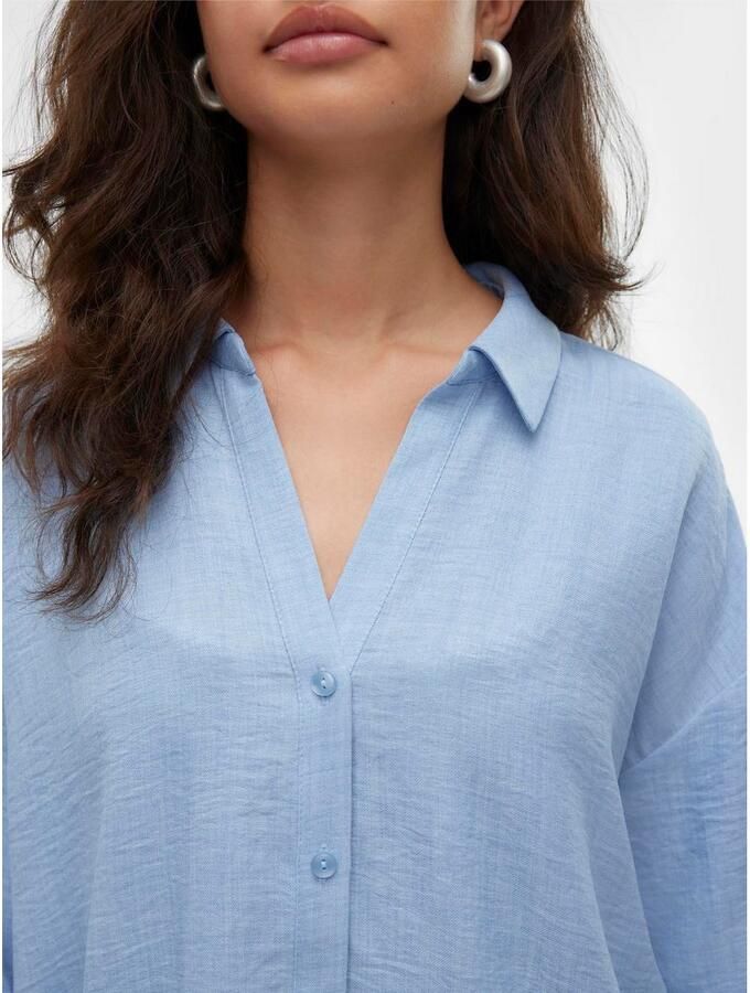 Vero Moda Blouse met lange mouwen VMMELANEY QUEENY LS SHIRT WVN NOOS - Foto 3