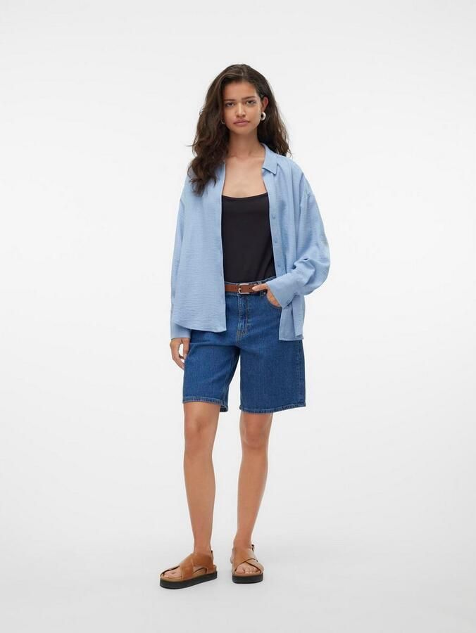 Vero Moda Blouse met lange mouwen VMMELANEY QUEENY LS SHIRT WVN NOOS - Foto 6