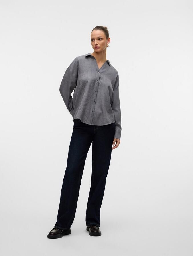 Vero Moda Blouse met lange mouwen VMMELANEY QUEENY LS SHIRT WVN NOOS - Foto 6