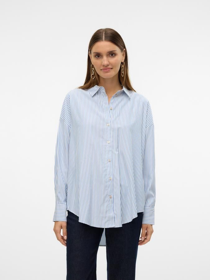 Vero Moda Blouse met lange mouwen VMNORA LS OVERSIZE SHIRT WVN GA NOOS - Foto 5