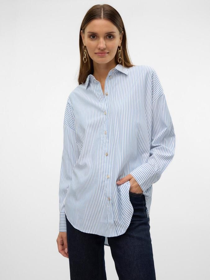 Vero Moda Blouse met lange mouwen VMNORA LS OVERSIZE SHIRT WVN GA NOOS - Foto 2