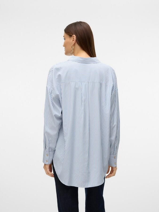 Vero Moda Blouse met lange mouwen VMNORA LS OVERSIZE SHIRT WVN GA NOOS - Foto 3