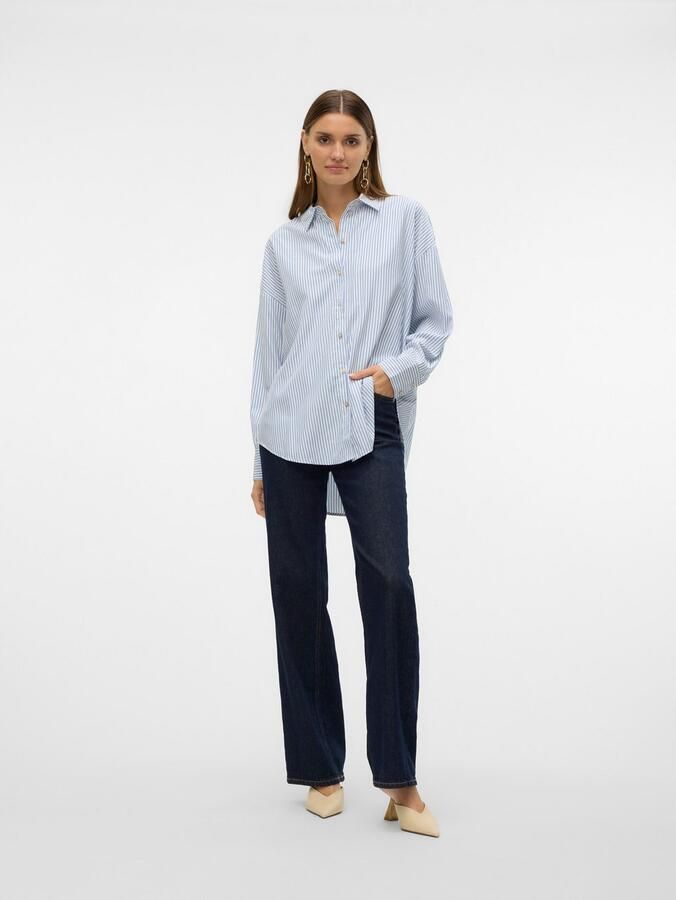 Vero Moda Blouse met lange mouwen VMNORA LS OVERSIZE SHIRT WVN GA NOOS - Foto 4