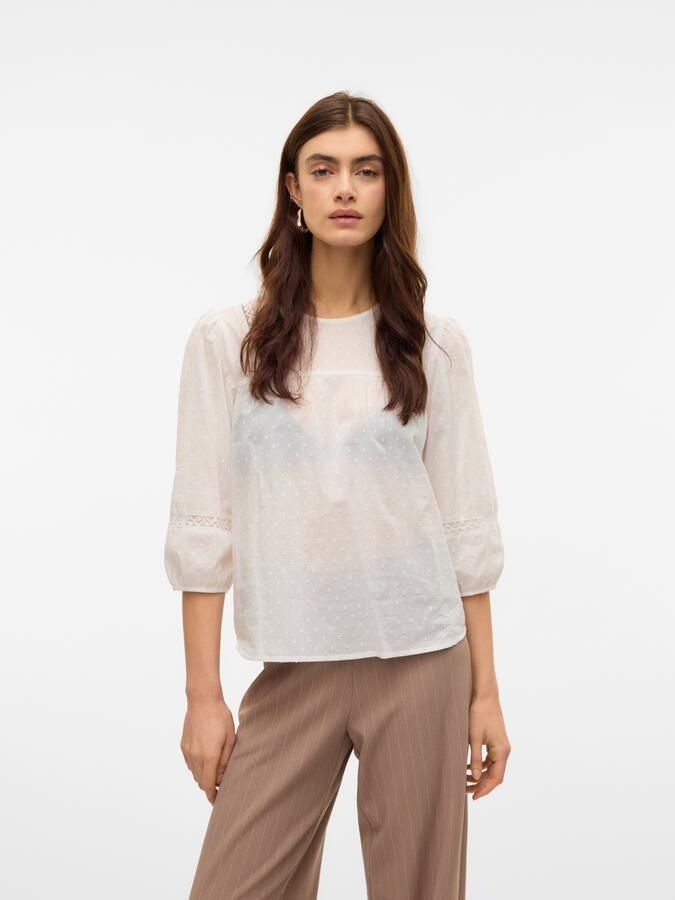 Vero Moda Blouse met lange mouwen VMTRINE 3 4 LACE TOP WVN GA NOOS - Foto 7