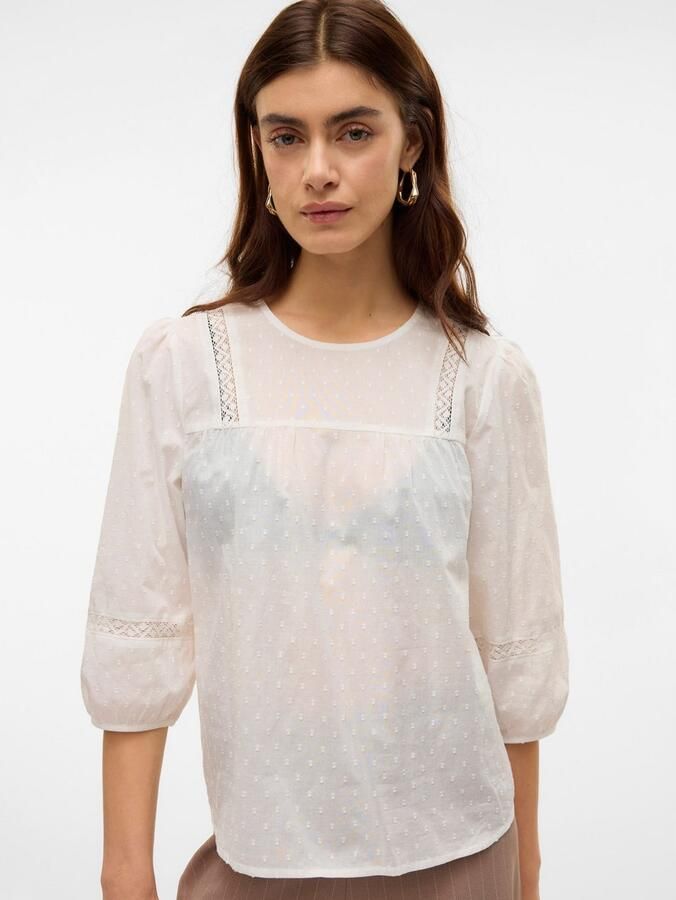 Vero Moda Blouse met lange mouwen VMTRINE 3 4 LACE TOP WVN GA NOOS - Foto 2