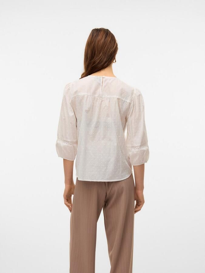 Vero Moda Blouse met lange mouwen VMTRINE 3 4 LACE TOP WVN GA NOOS - Foto 3