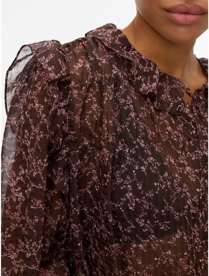 Vero Moda Regular fit blouse met platte kraag model 'PETRA'