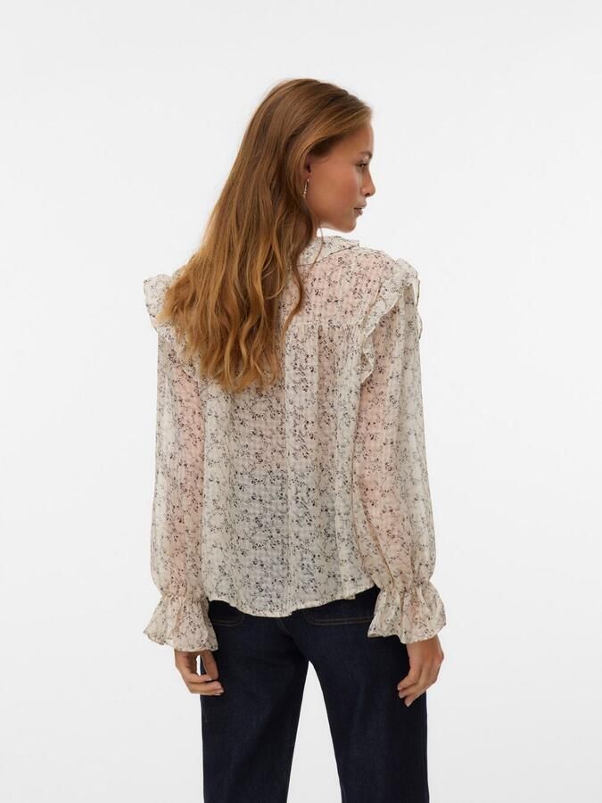 Vero Moda Regular fit blouse met platte kraag model 'PETRA' - Foto 2