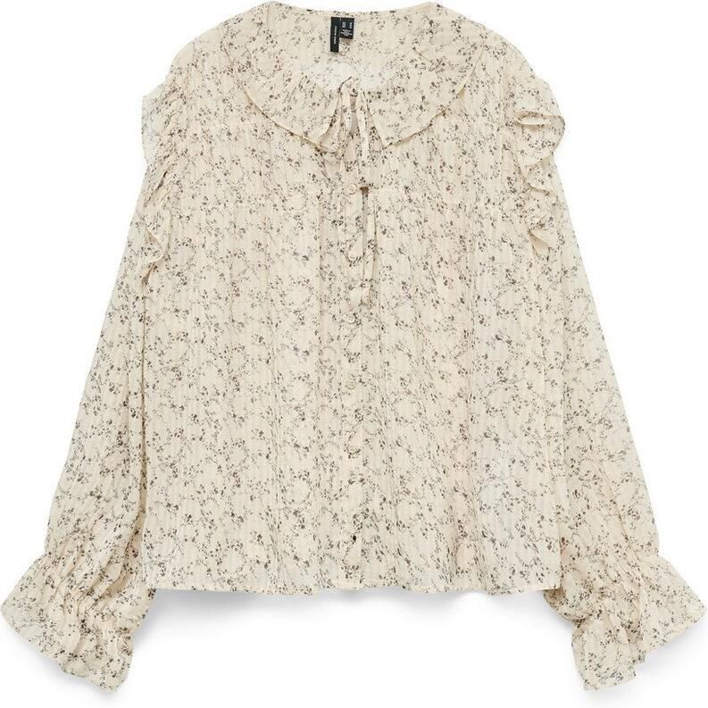 Vero Moda Regular fit blouse met platte kraag model 'PETRA'