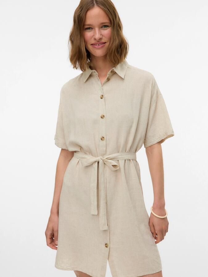 Vero Moda Blousejurk VMTHEA SS SHORT SHIRT DRESS WVN NOOS - Foto 5