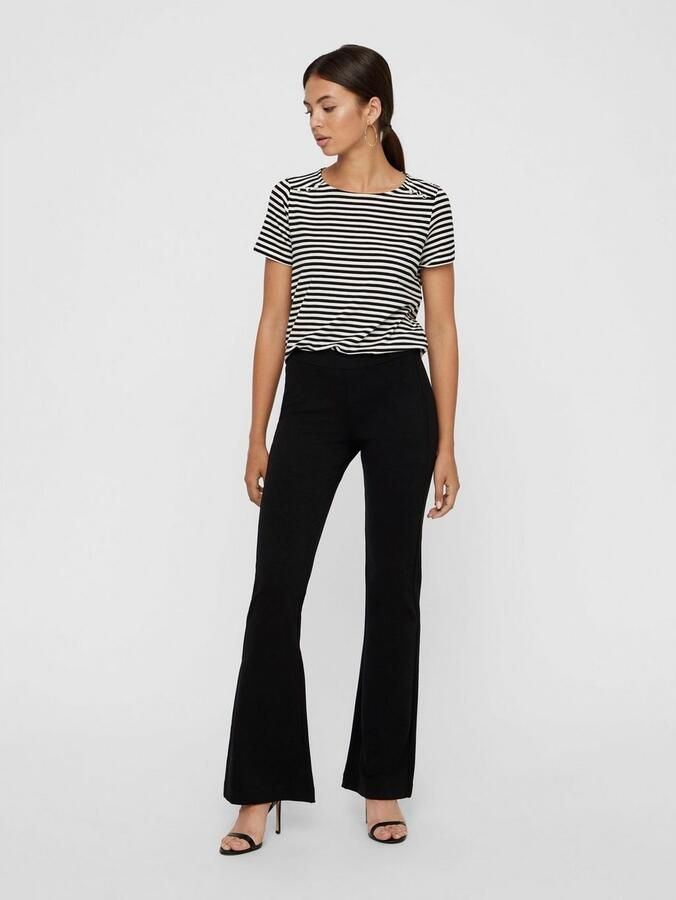 Vero Moda Vmkamma NW Flared Jersey Broek Black Dames - Foto 2