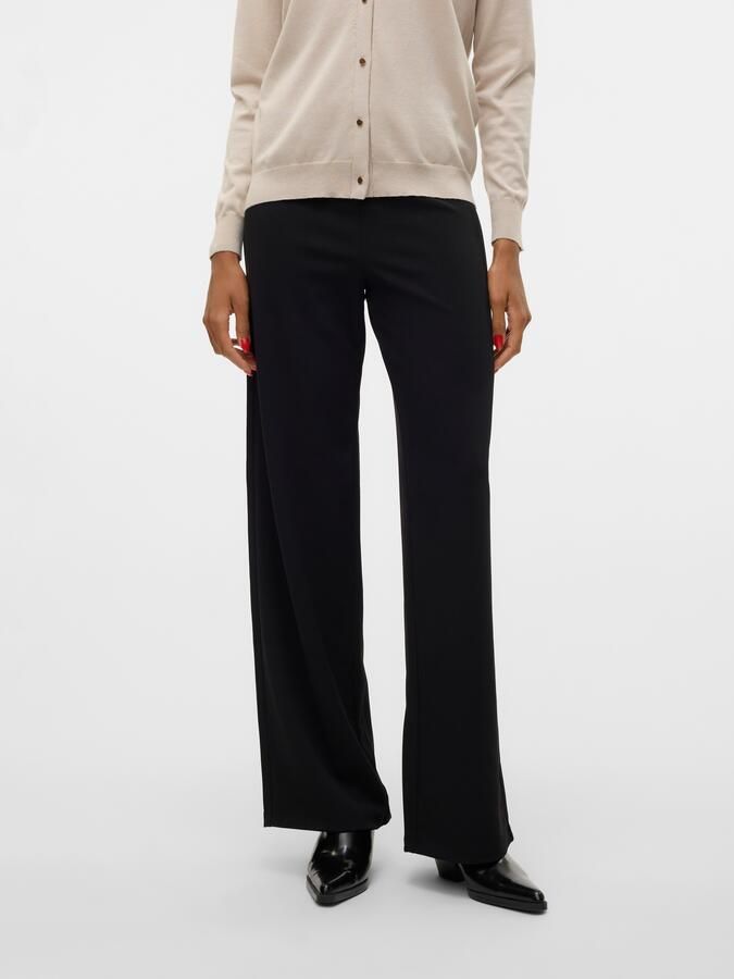 Vero Moda Regular fit wijde broek met elastische band model 'BERLIN' - Foto 4