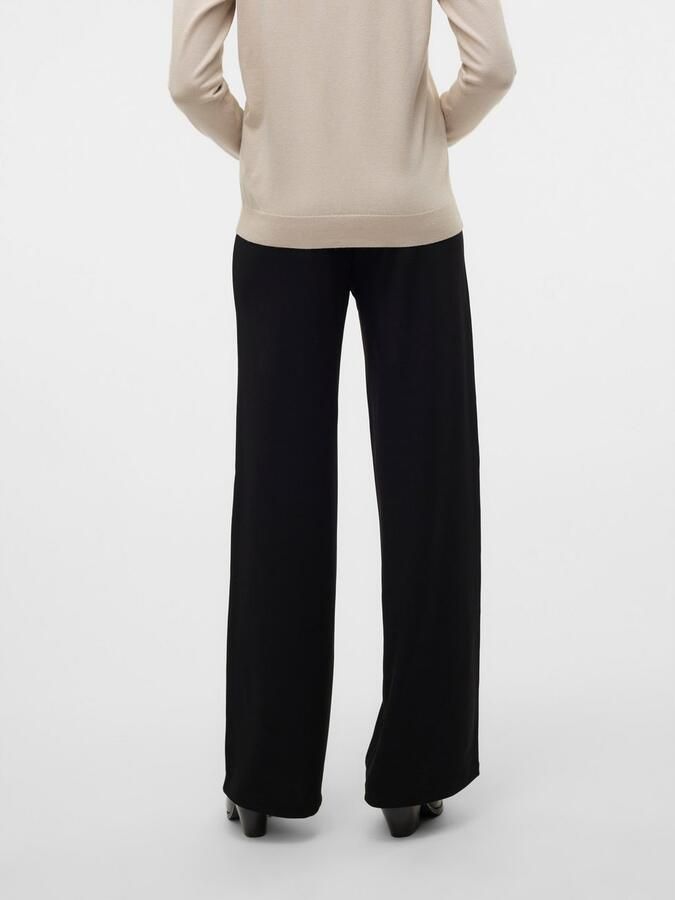 Vero Moda Regular fit wijde broek met elastische band model 'BERLIN' - Foto 4