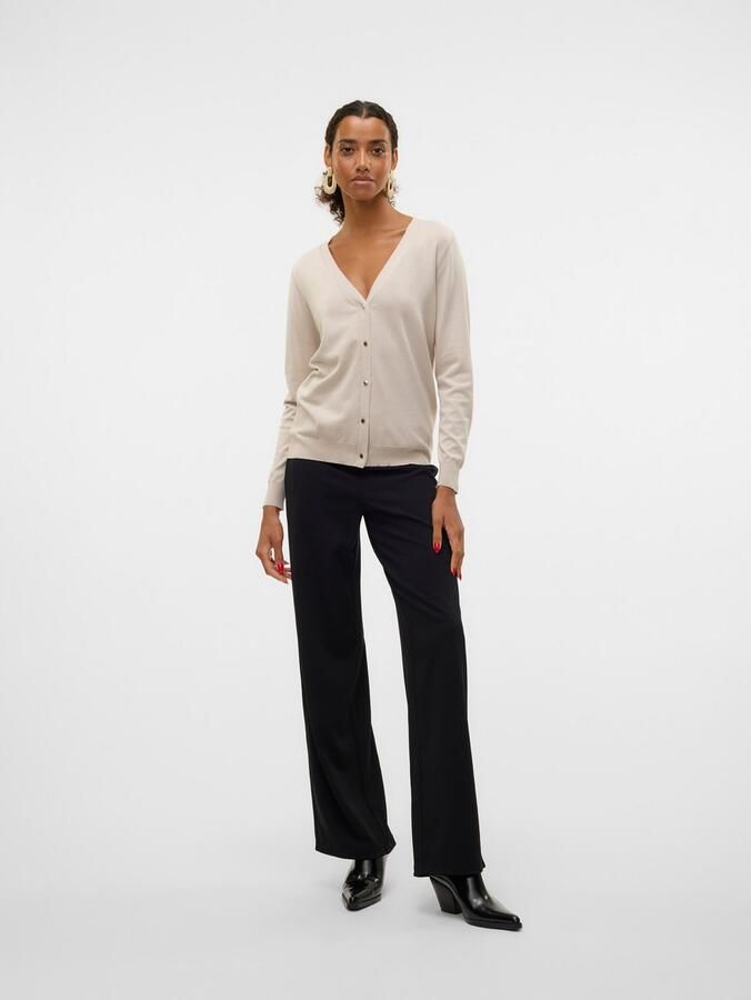 Vero Moda Regular fit wijde broek met elastische band model 'BERLIN' - Foto 3