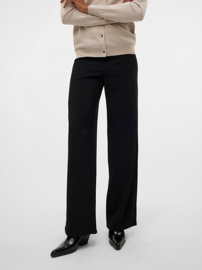 Vero Moda Regular fit wijde broek met elastische band model 'BERLIN' - Foto 6
