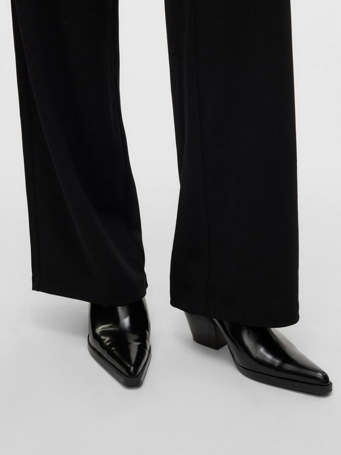 Vero Moda Regular fit wijde broek met elastische band model 'BERLIN' - Foto 4
