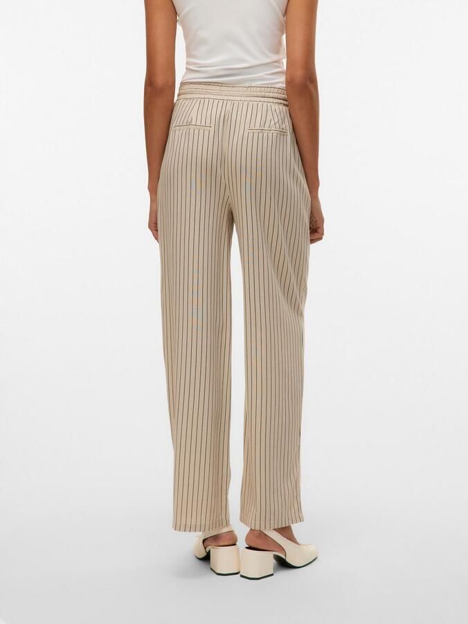 Vero Moda Loose fit bandplooibroek in een mix van viscose en linnen model 'JESMILO' - Foto 6
