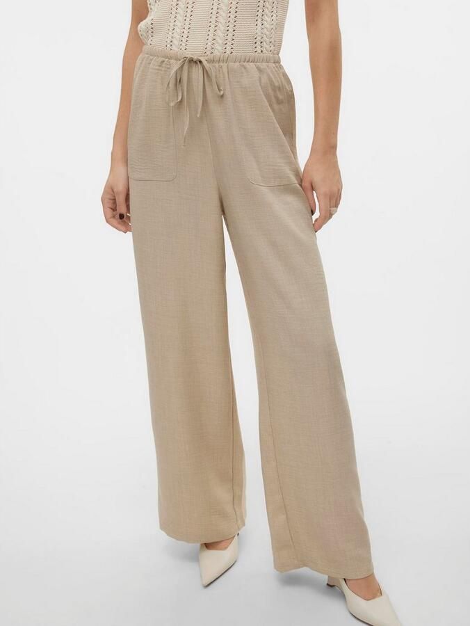 Vero Moda Comfortbroek VMMELANEY HW LOOSE PANT WVN GA NOOS - Foto 2