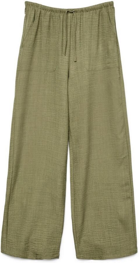 Vero Moda Regular fit wijde broek met elastische band model 'MELANEY' - Foto 7