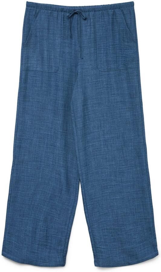 Vero Moda Regular fit wijde broek met elastische band model 'MELANEY' - Foto 5