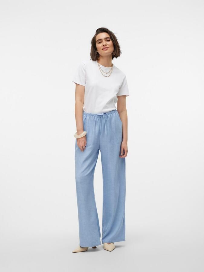 Vero Moda Comfortbroek VMMELANEY HW LOOSE PANT WVN GA NOOS - Foto 4