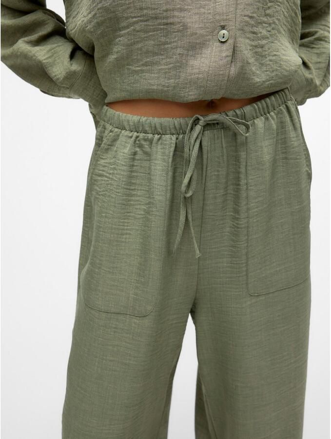 Vero Moda Regular fit wijde broek met elastische band model 'MELANEY' - Foto 2