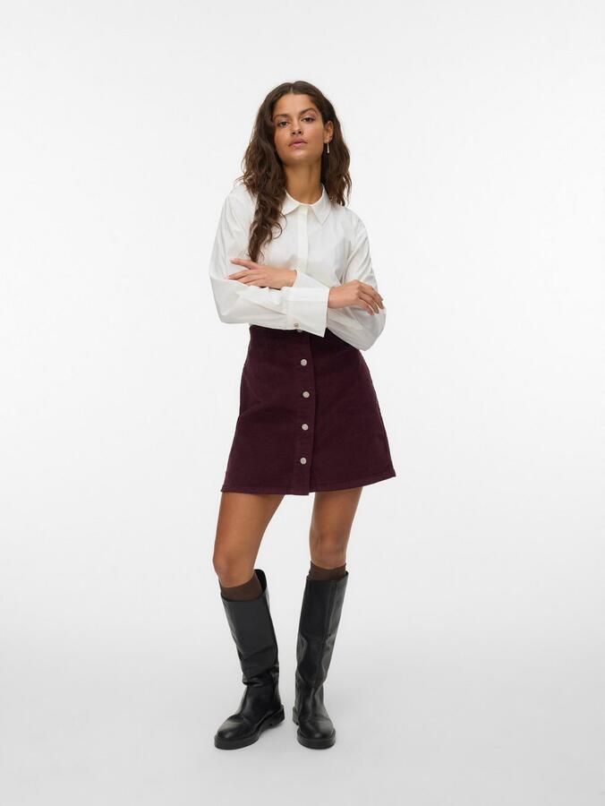 Vero Moda Cordrok VMETTA HR SHORT CORD SKATER SKIRT NOOS - Foto 3