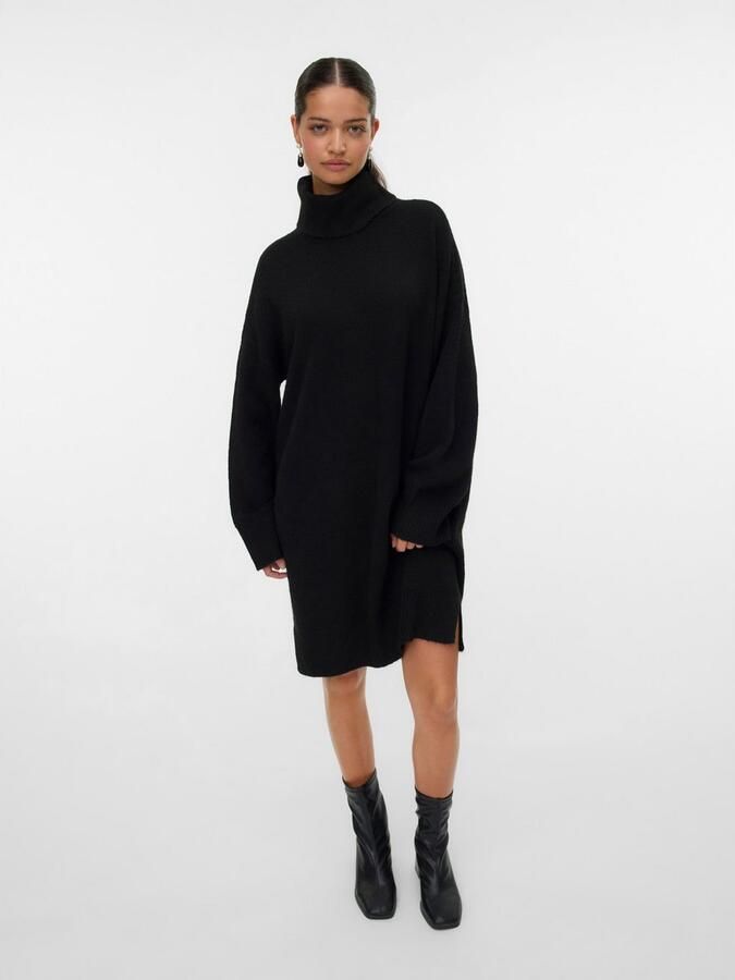 Vero Moda Gebreide jurk VMAQUARIUS LS ROLLNECK SHORT DRESS BF - Foto 3