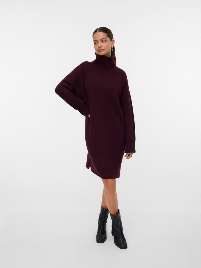 Vero Moda Gebreide jurk VMAQUARIUS LS ROLLNECK SHORT DRESS BF - Foto 2