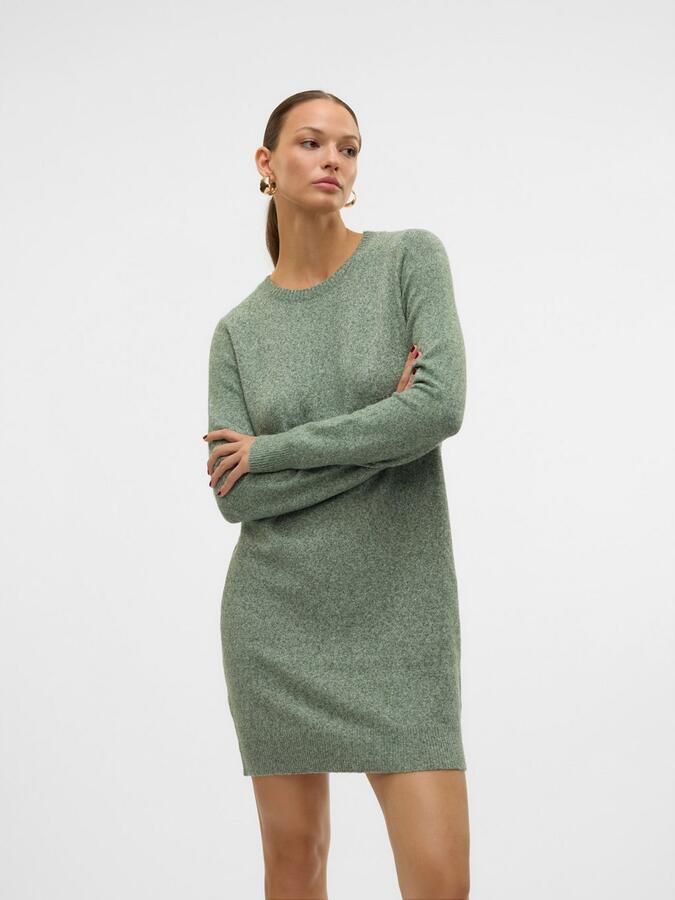 Vero Moda Flatteuze gebreide jurk met ronde hals model 'DOFFY' - Foto 4