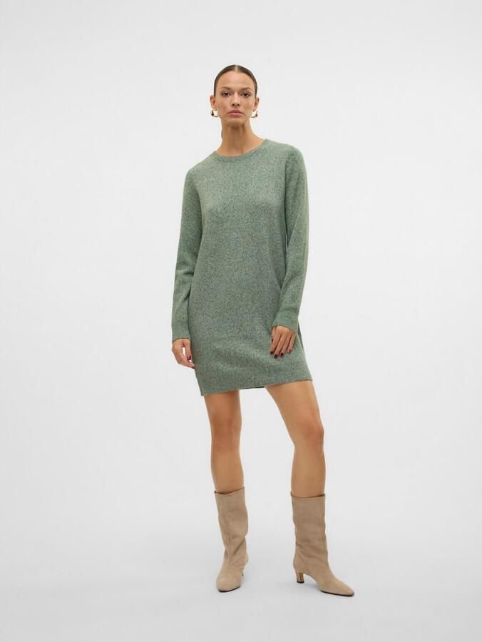 Vero Moda Flatteuze gebreide jurk met ronde hals model 'DOFFY' - Foto 3