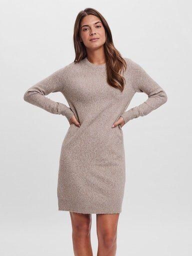 Vero Moda Flatteuze gebreide jurk met ronde hals model 'DOFFY'