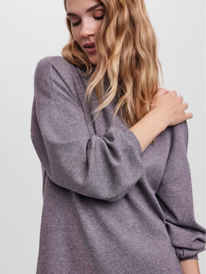Vero Moda Gebreide jurk VMNANCY LS FUNNELNECK DRESS GA NOOS - Foto 7